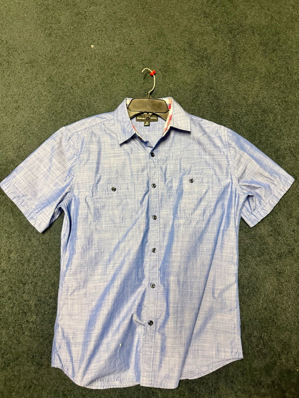 Beverly Hills Polo Club Light Blue Short-Sleeve Button-Down Shirt